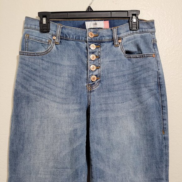 Cabi Palm Beach Crop Wide Leg Jeans 6182 Light Wash Size 6 - Picture 5 of 10